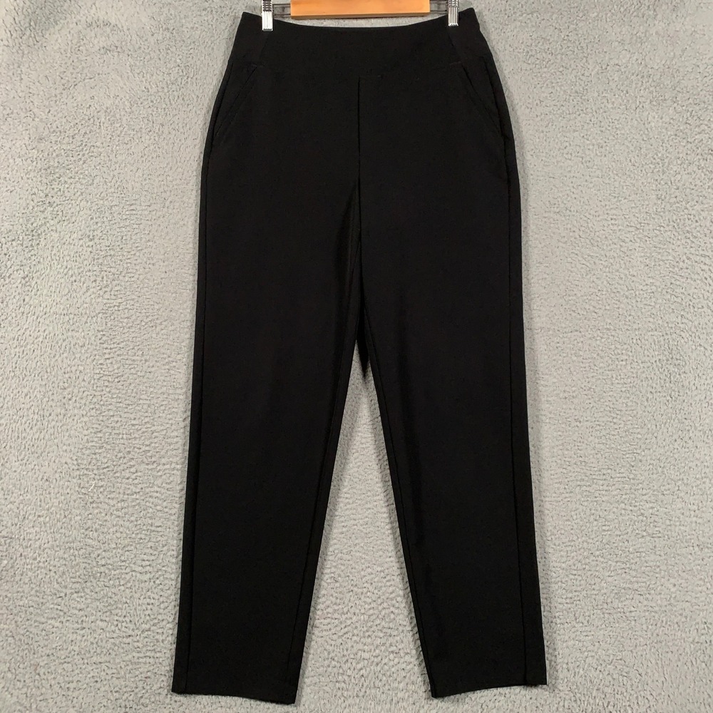 Athleta Endless Pant Women's 10 Tall Black High Rise Travel Work Tapered Trouser